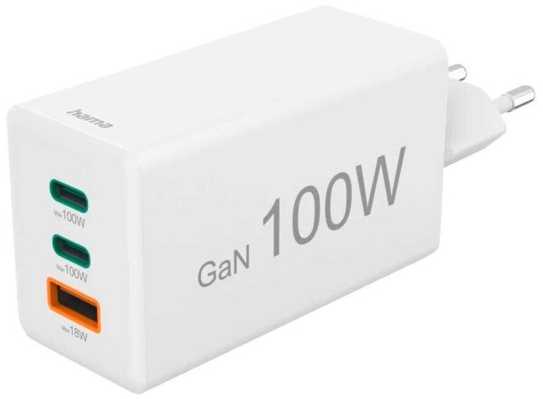 hama Mini Ladeadapter weiß, 100 Watt