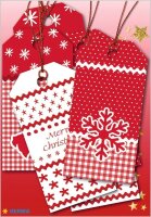 HERMA Geschenkanhänger rot/weiß White...