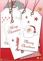 HERMA Geschenkanhänger weiß/rot Xmas 6 St.