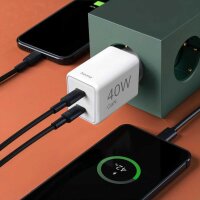 hama Super Mini Ladeadapter weiß, 40 Watt