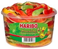 HARIBO Anaconda Riesenschlangen Fruchtgummi 1,2 kg, 30 St.