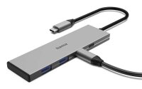 hama USB-Hub 4-fach grau