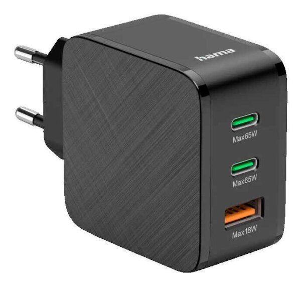 hama Ladeadapter schwarz, 65 Watt