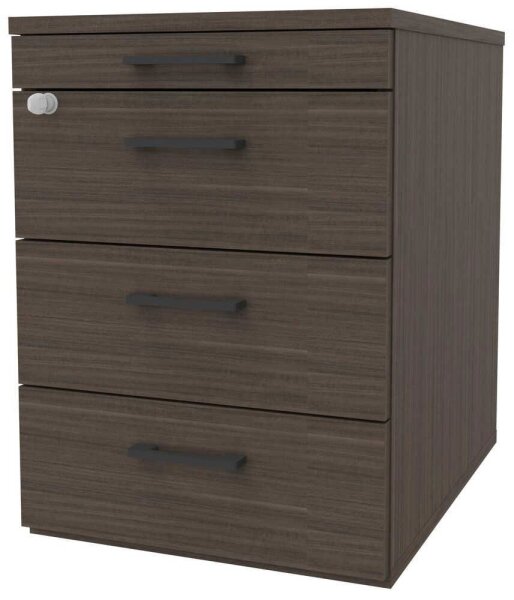 Quadrifoglio Standcontainer eukalyptus 3 Auszüge Kunststoff-Bügelgriff schwarz 42,0 x 56,0 x 58,0 cm