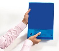 HERMA Heftumschlag transparent blau Kunststoff DIN A4
