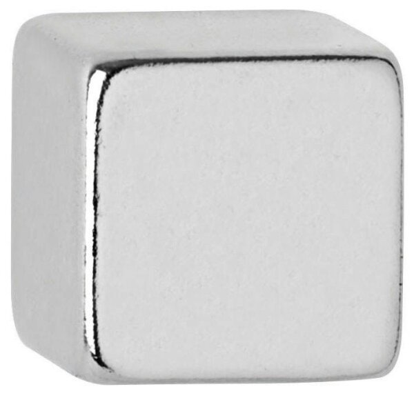 MAUL Magnete silber, Metall 1,0 x 1,0 x 1,0 cm, 10 St.