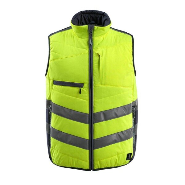 MASCOT® unisex Warnweste Grimsby  gelb, schwarzblau Größe S