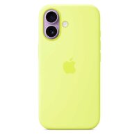 Apple Silikon Case mit MagSafe Handy-Cover für Apple iPhone 17 neongelb
