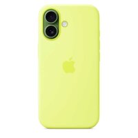 Apple Silikon Case mit MagSafe Handy-Cover für Apple iPhone 17 neongelb