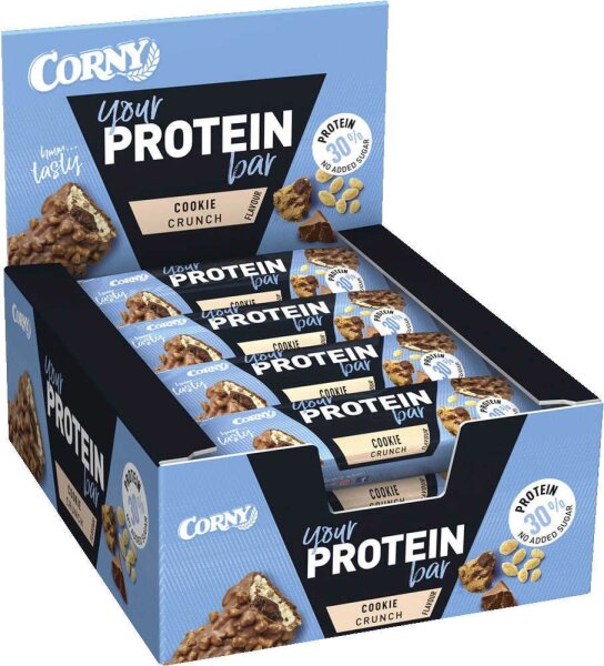 CORNY Crunchy Protein Bar Cookie 30% Proteinriegel 12 Riegel, 12 St.