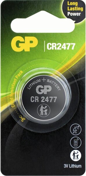 GP Knopfzelle CR2477 Lithium 3,0 V, 1 St.