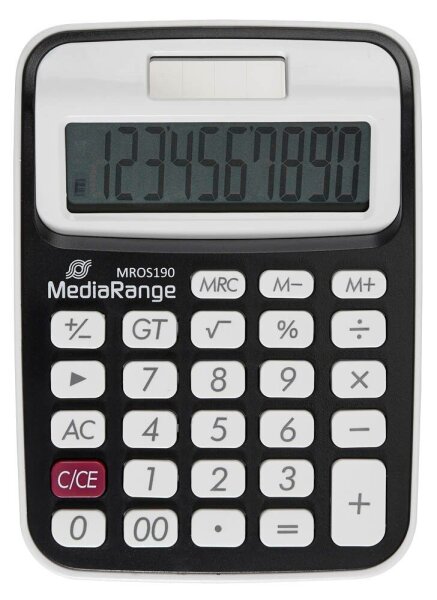 MediaRange MROS190 Taschenrechner schwarz/weiß