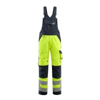 MASCOT® unisex Warnschutz-Latzhose Newcastle gelb,...