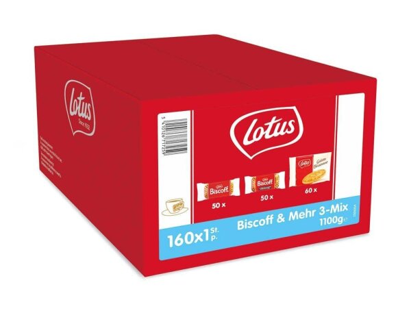 Lotus Luxe Assorti 3-Mix Kekse 1,1 kg, 160 St.