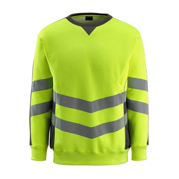 MASCOT® unisex Warnschutz-Langarmshirt Wigton  gelb, dunkelanthrazit Größe L, 1 St.
