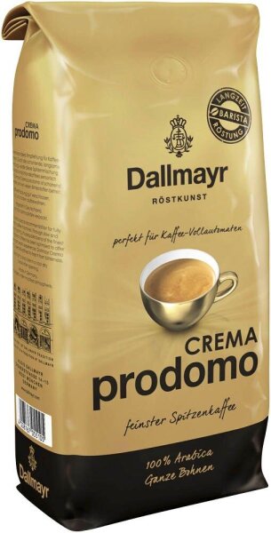 Dallmayr CREMA prodomo Kaffeebohnen, Arabicabohnen kräftig, 1 kg