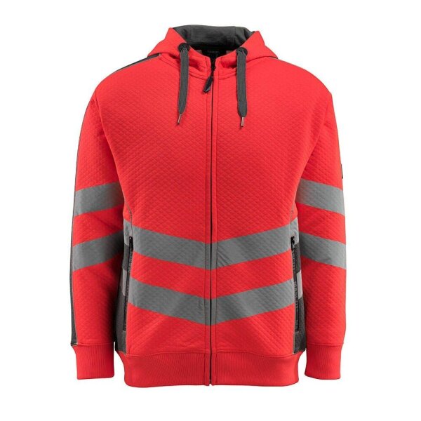 MASCOT® unisex Warnschutz-Langarmshirt Corby rot, anthrazit Größe M, 1 St.