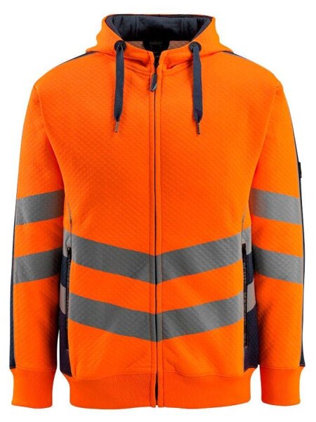 MASCOT® unisex Warnschutz-Langarmshirt Corby orange, schwarzblau Größe 4XL, 1 St.
