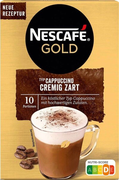 NESCAFÉ Gold Cappuccino Cremig Zart Getränkepulver , 10 St.