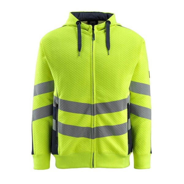 MASCOT® unisex Warnschutz-Langarmshirt Corby gelb, schwarzblau Größe 2XL, 1 St.