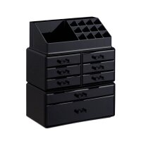 relaxdays Make-Up-Organizer schwarz, 1 St.