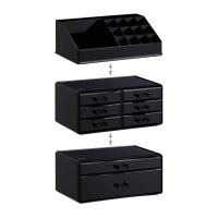 relaxdays Make-Up-Organizer schwarz, 1 St.