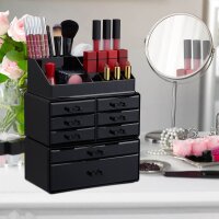 relaxdays Make-Up-Organizer schwarz, 1 St.