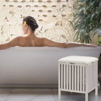 relaxdays Wäschetruhe weiß, 1 St.