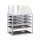 relaxdays Make-Up-Organizer transparent/gold, 1 St.