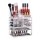 relaxdays Make-Up-Organizer transparent/gold, 1 St.