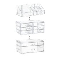 relaxdays Make-Up-Organizer transparent, 1 St.