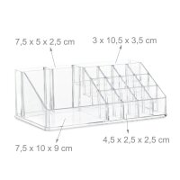 relaxdays Make-Up-Organizer transparent, 1 St.