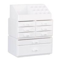 relaxdays Make-Up-Organizer weiß, 1 St.