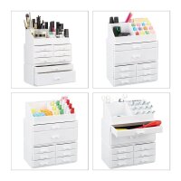relaxdays Make-Up-Organizer weiß, 1 St.