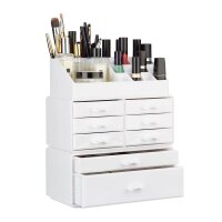 relaxdays Make-Up-Organizer weiß, 1 St.