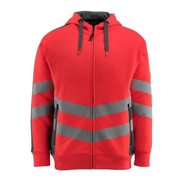 MASCOT® unisex Warnschutz-Langarmshirt Corby rot, anthrazit Größe 2XL, 1 St.