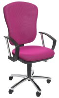 Topstar Bürostuhl Steel Point 80, 8189 BB1 Stoff rosa, Gestell chrom