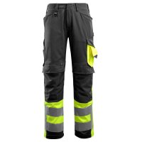 MASCOT® unisex Warnschutzhose Leeds schwarz, gelb...
