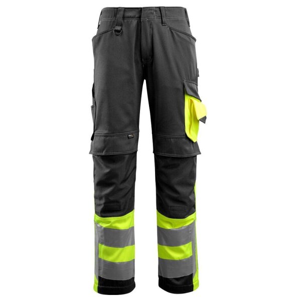 MASCOT® unisex Warnschutzhose Leeds schwarz, gelb Größe 98