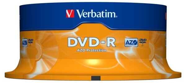 verbatim DVD-R 4,7 GB, 25 St.