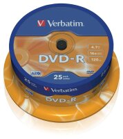 verbatim DVD-R 4,7 GB, 25 St.