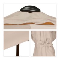 relaxdays Sonnenschirm rechteckig, beige