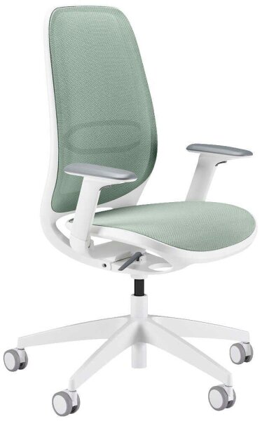 sedus Bürostuhl se:air, AI-821/010 Stoff grün, Gestell weiß