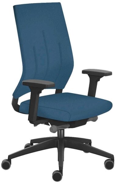 sedus Bürostuhl se:quaterback 2, QB-105/204 Stoff blau, Gestell schwarz