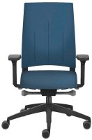 sedus Bürostuhl se:quaterback 2, QB-105/204 Stoff blau, Gestell schwarz