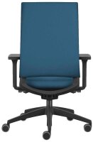 sedus Bürostuhl se:quaterback 2, QB-105/204 Stoff blau, Gestell schwarz