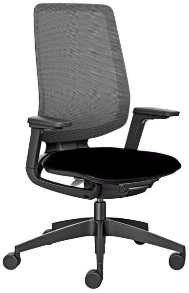 sedus Bürostuhl se:flex membran, EF-122/103 Stoff schwarz, Gestell schwarz