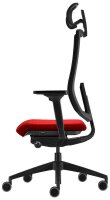 sedus Bürostuhl se:do pro light 2, AP-896/016 Stoff rot, Gestell schwarz