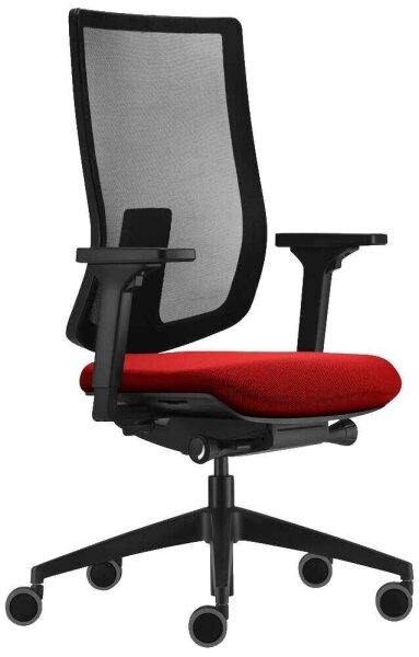 sedus Bürostuhl se:do pro light 2, AP-896/015 Stoff rot, Gestell schwarz