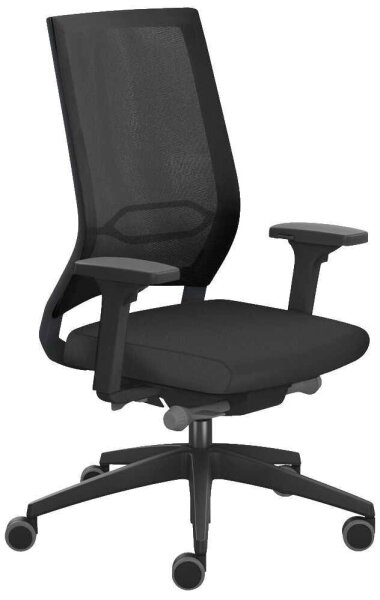 sedus Bürostuhl se:quaterback 2 membran, QB-125/203 Stoff schwarz, Gestell schwarz